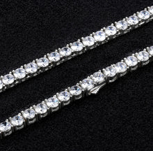 Load image into Gallery viewer, 5mm White Gold  Tennis Chain
