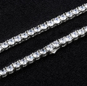 5mm White Gold  Tennis Chain