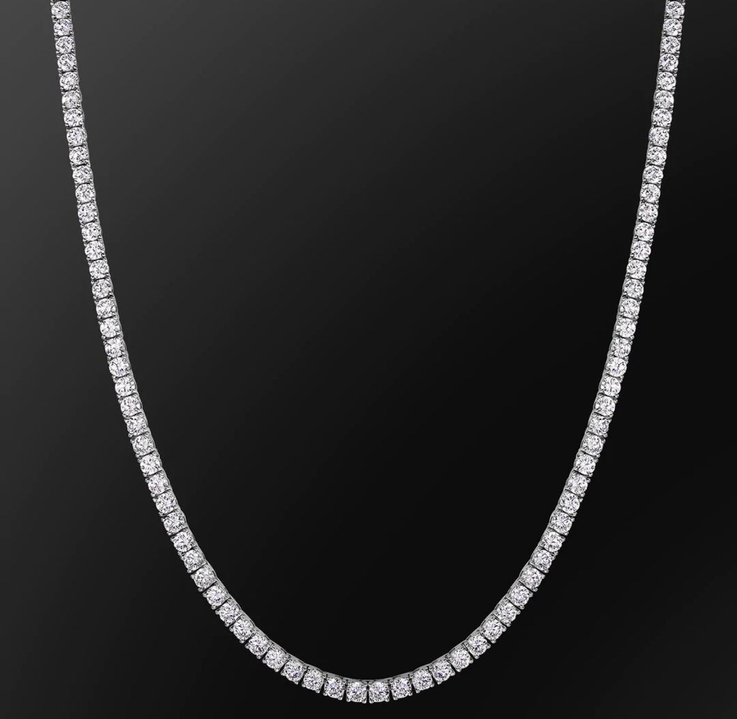 4mm White Gold Tennis Chain