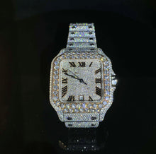 Load image into Gallery viewer, Fully Iced Out Hand Set VVS Moissanite Diamond Watch
