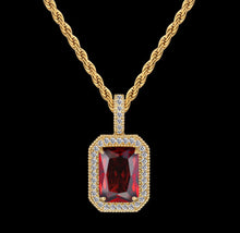 Load image into Gallery viewer, Red Ruby Gemstone 14k Gold Pendant
