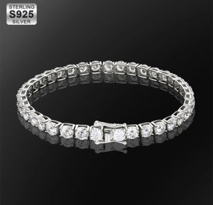 5mm Moissanite White Gold Tennis Bracelet