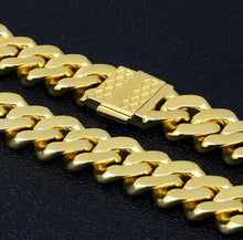 Load image into Gallery viewer, 12mm Iced Out Cuban Link Necklace in 14K Gold
