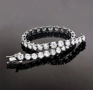 5mm Moissanite White Gold Tennis Bracelet