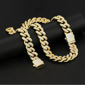 18k Gold 20mm Cuban Chain