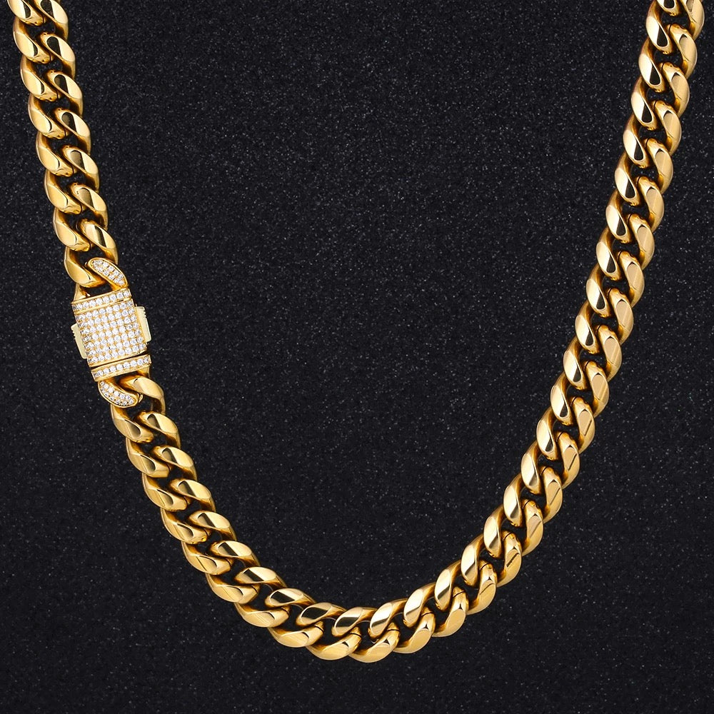 18k Gold 12mm Cuban chain