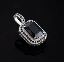 Load image into Gallery viewer, Black Emerald With White Gold Necklace
