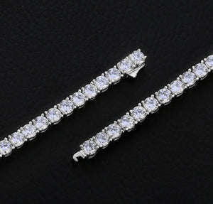 4mm White Gold Tennis bracelet