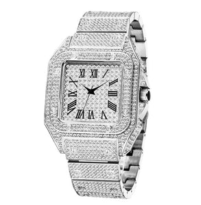 Iced Out White Gold Watch