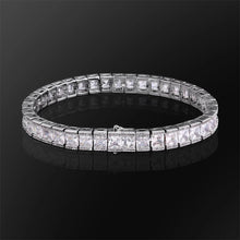 Load image into Gallery viewer, 8mm Princess Cut Baguette Tennis Bracelet
