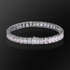 8mm Princess Cut Baguette Tennis Bracelet